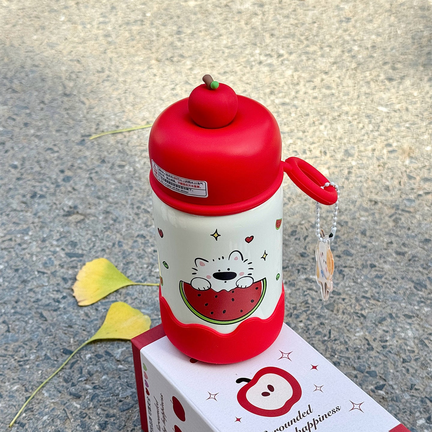 Damen Trinkflasche mit interaktivem Fruchtdeckel Brehn