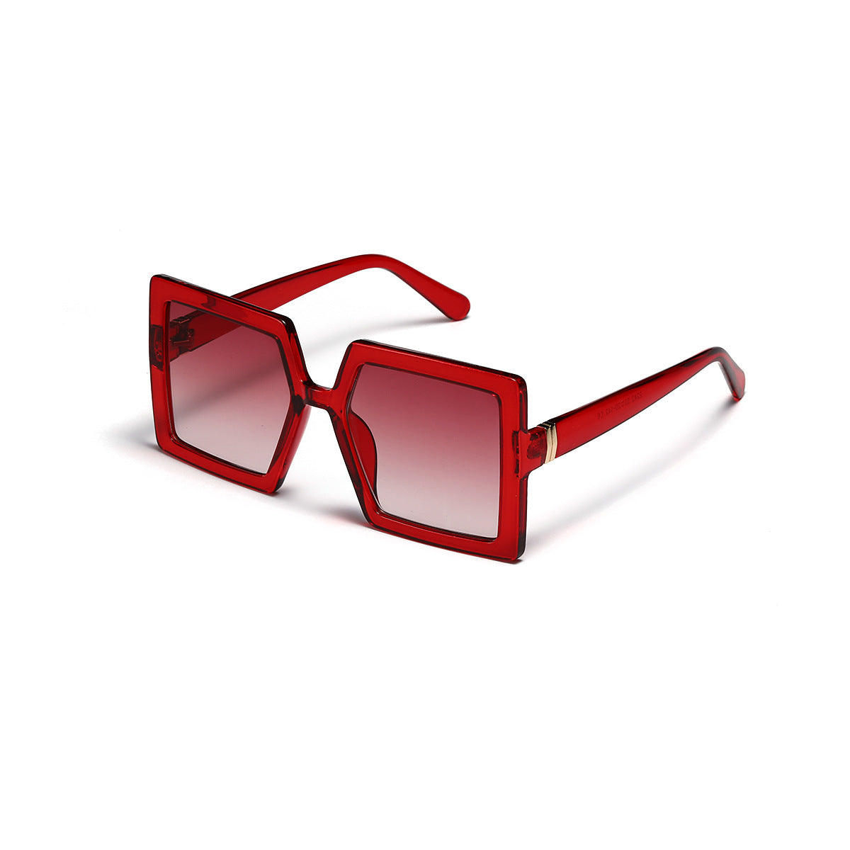 Damen geometrische Sonnenbrille mit modernem, breiten Rahmen Brehn