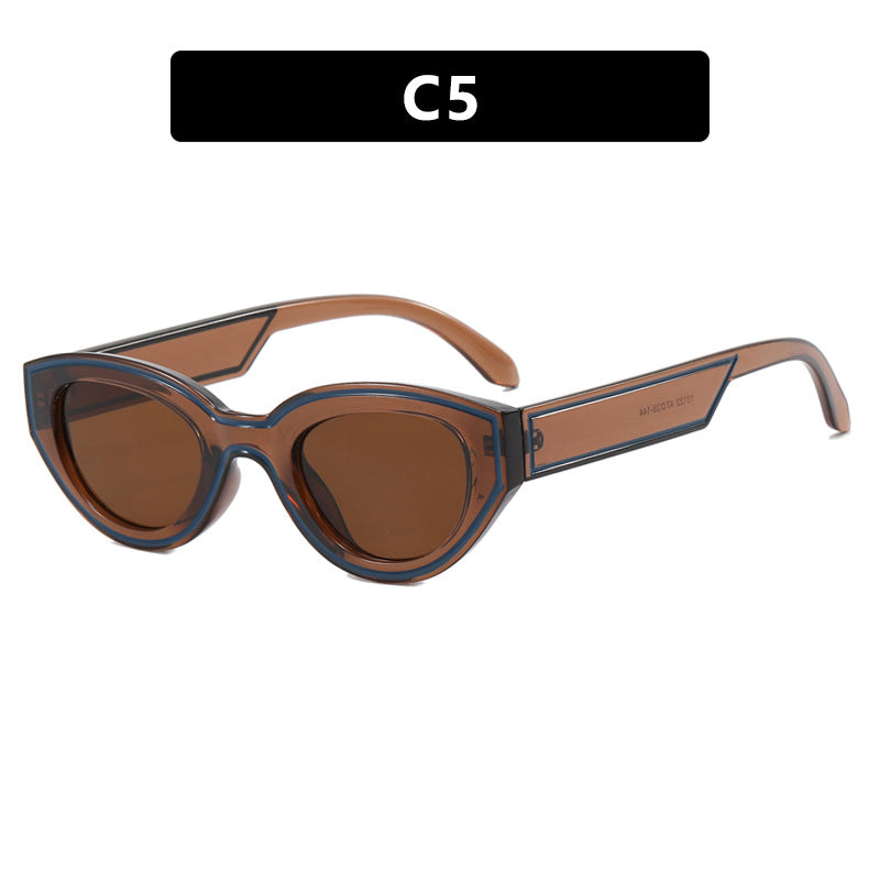Damen Cat-Eye Sonnenbrille mit robustem transparenten Rahmen und schützendem UV-Filter Brehn