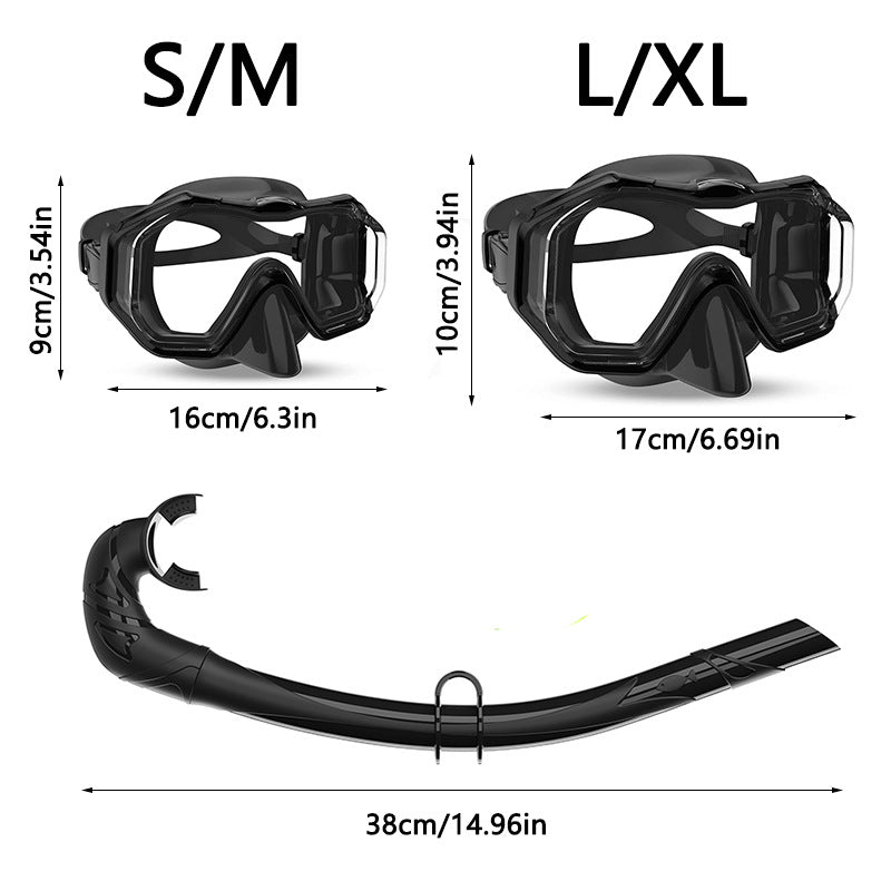 Tauchausrüstungsset mit Ergonomischer Tauchmaske und Flexiblem Schnorchel Brehn
