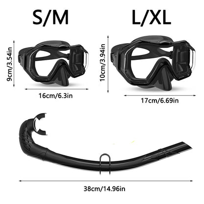 Tauchausrüstungsset mit Ergonomischer Tauchmaske und Flexiblem Schnorchel Brehn