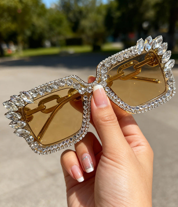 Dekorative mit Strass veredelte Sonnenbrille Brehn