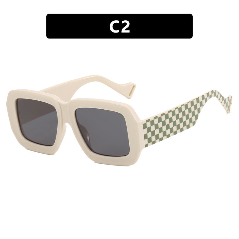 Damen modische Sonnenbrille mit eckigem Design und schickem Muster Brehn