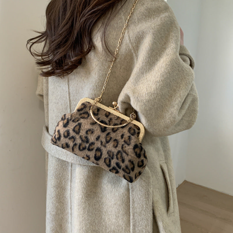 WoElegant Leopardenmuster Abendhandtasche Brehn