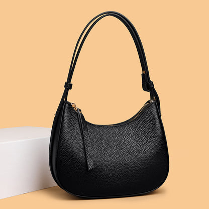 Stylische genarbte Leder-Hobo-Tasche Brehn