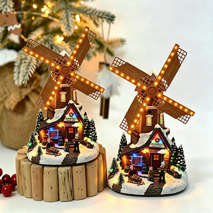 Nostalgische Weihnachtswindmühle Dekoration Brehn