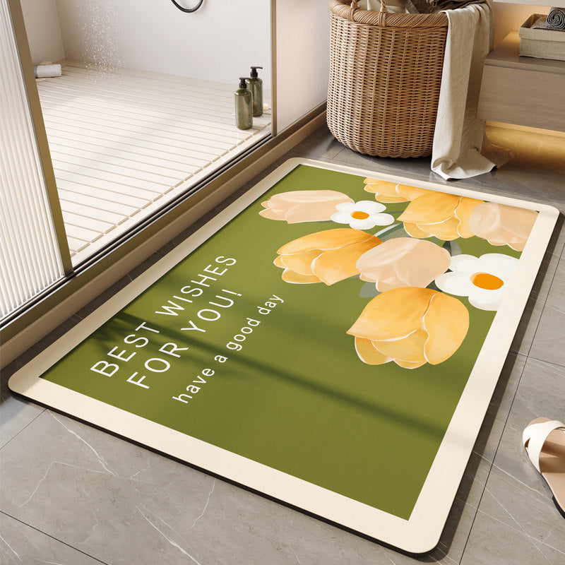 Dekorative florale Badematte Brehn