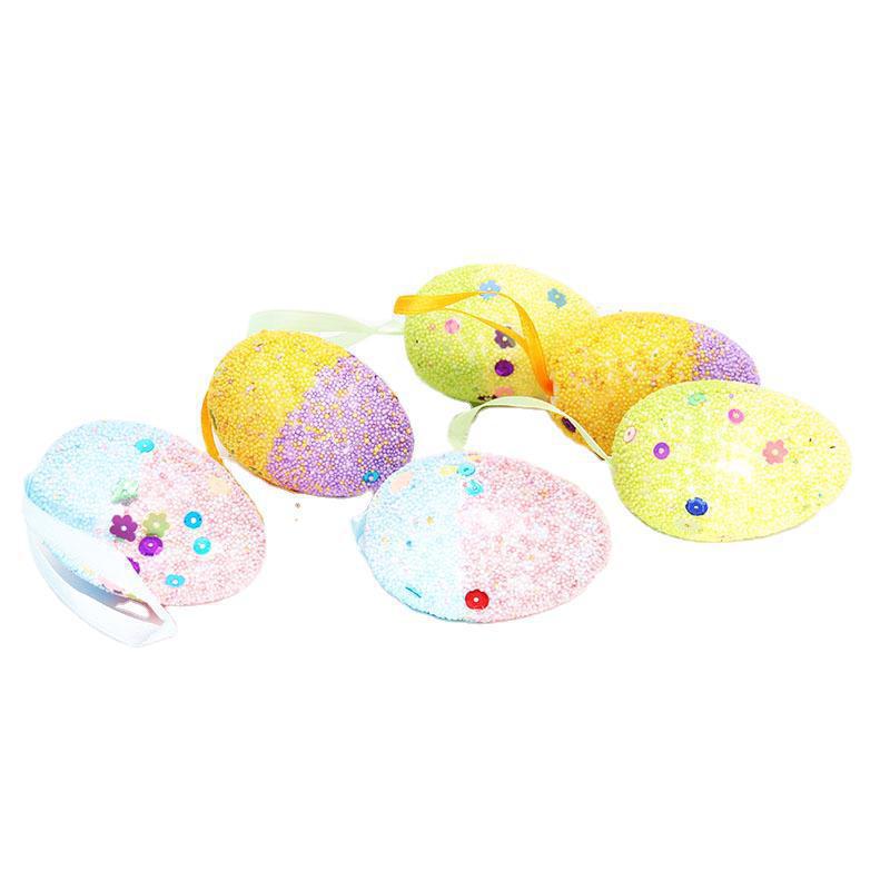 Dekorative Glitzernde Ostereierornamente Brehn