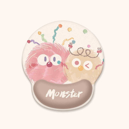 Niedlicher Cartoon-Monster-Themen-Gaming-Maus-Handballenauflage