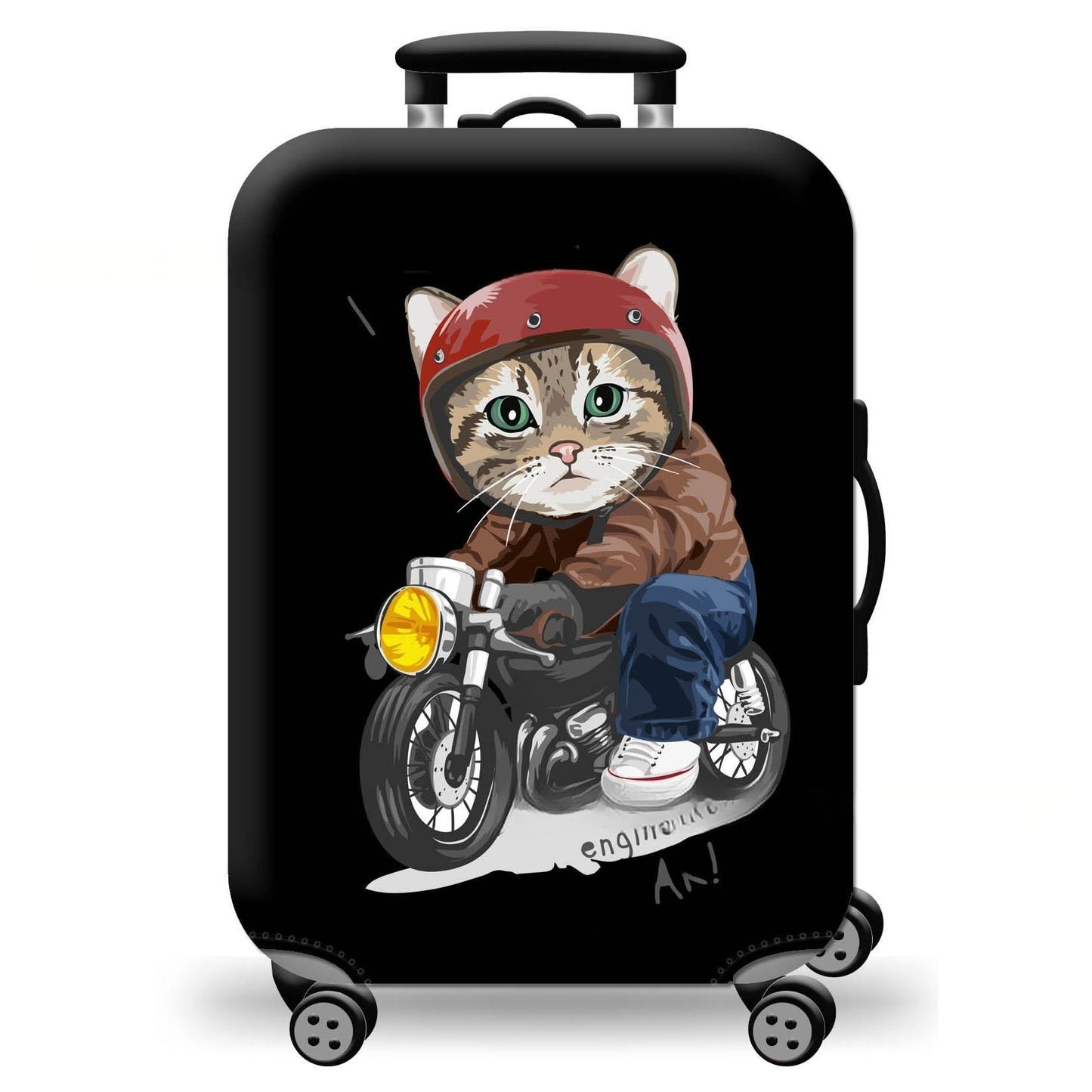 Unisex Hartschalenreisekoffer mit verspieltem Katzenmotiv Brehn