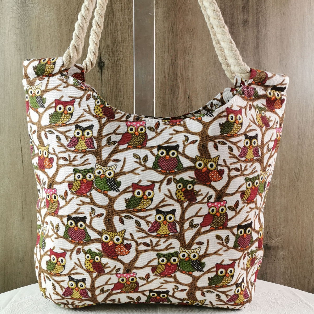 Strandtasche mit Eulenmuster Brehn