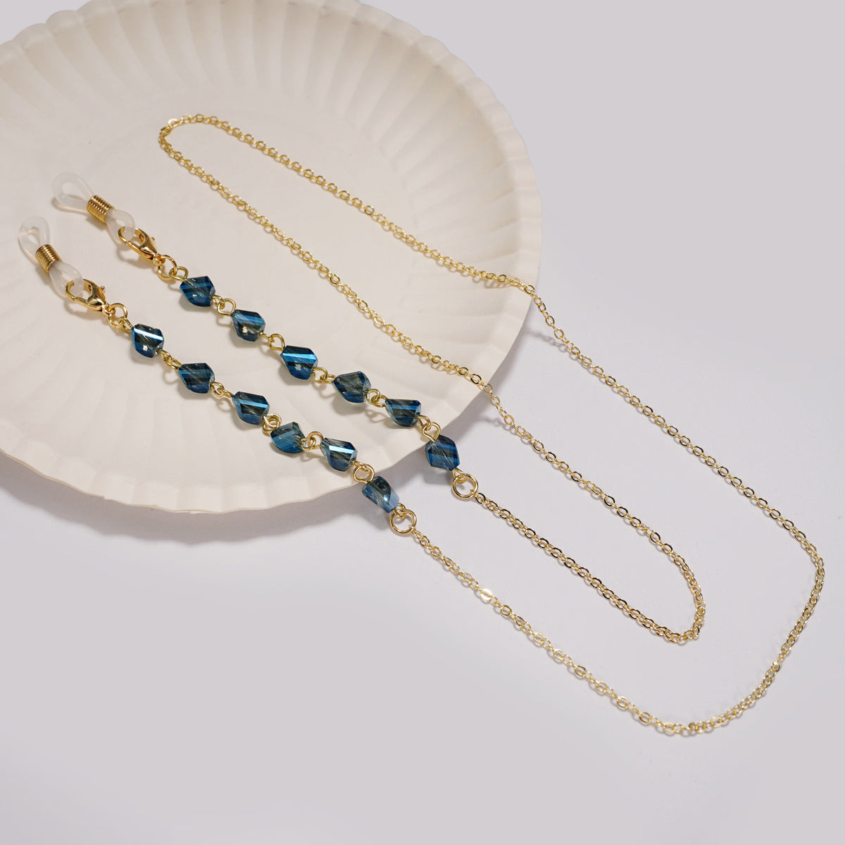Elegante Perlen Brillen Kette Brehn