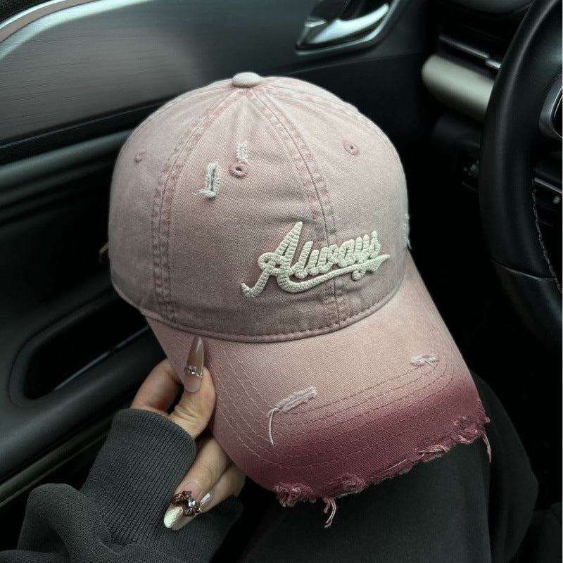 Damen Distressed Denim Stil Baseballmütze Brehn
