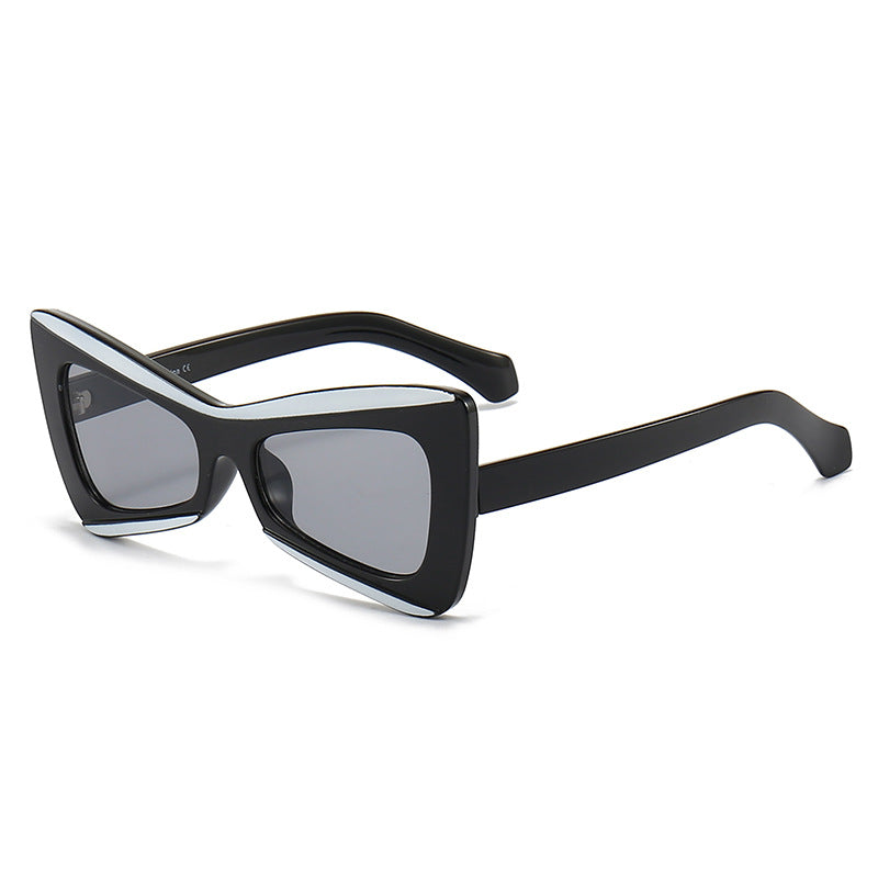 Damen Modische Cat-Eye-Sonnenbrille mit breitem Rahmen Brehn