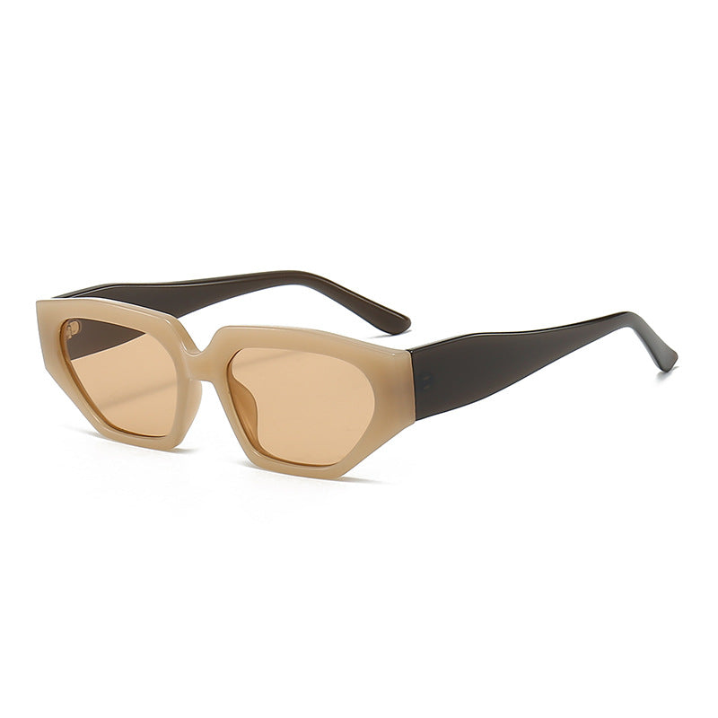 Damen Modische Sonnenbrille im innovativen polygonalen Design Brehn