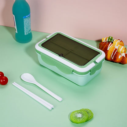 Mehrkammer-Lunchbox mit Besteck