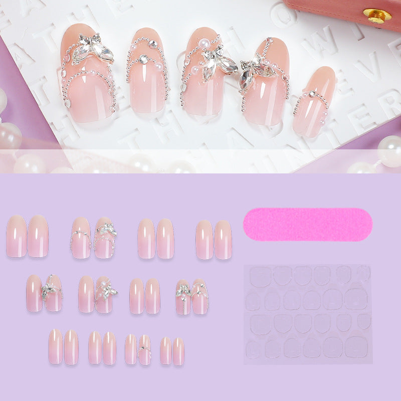 Kristall-Verzierte Press-On Nagelset Brehn