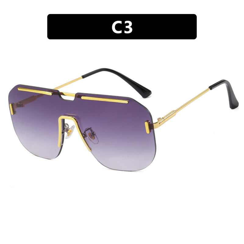 Damen geometrische Sonnenbrille mit stylischem Metallrahmen und UV-Schutz Brehn