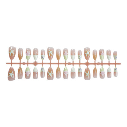 Dekoratives strandthemen Press-On Nagelset
