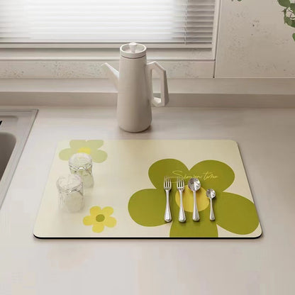 Florales Design Küchenmatte