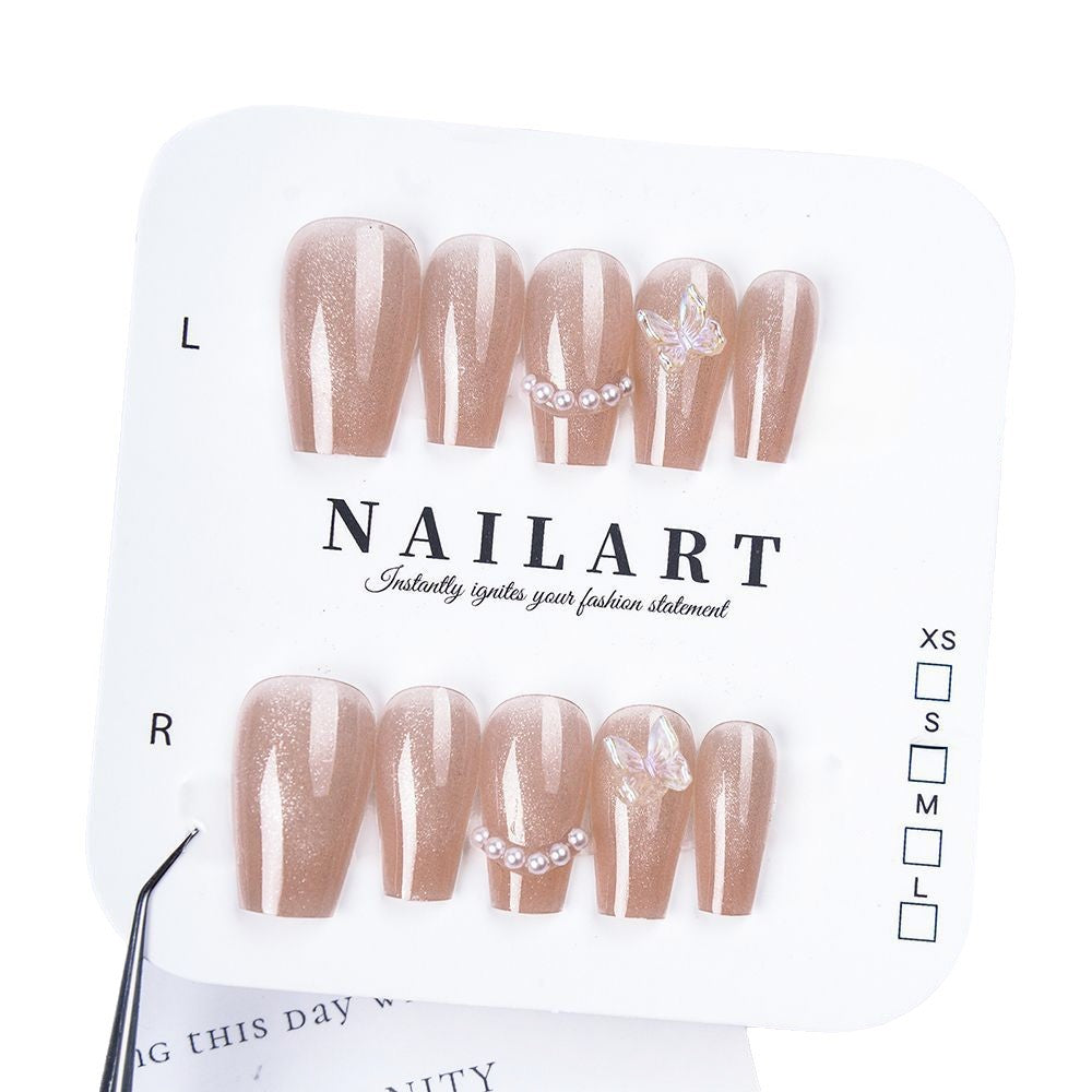 Glamouröse Press-On Nagel Set Brehn
