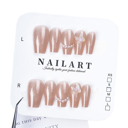 Glamouröse Press-On Nagel Set Brehn