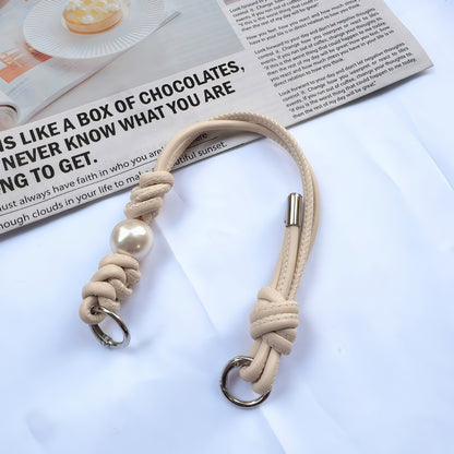 Eleganter geknoteter Leder-Schlüsselanhänger Halter Brehn