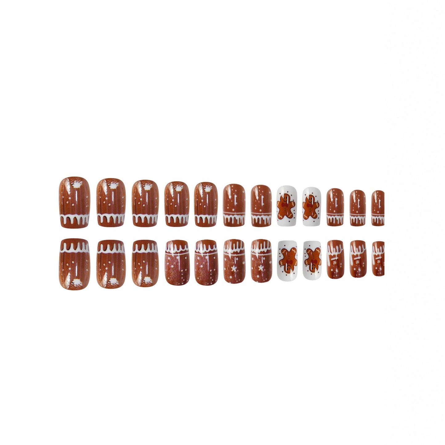 Dekoratives Glitzerstern-akzentuiertes Press-On-Nagelset Brehn