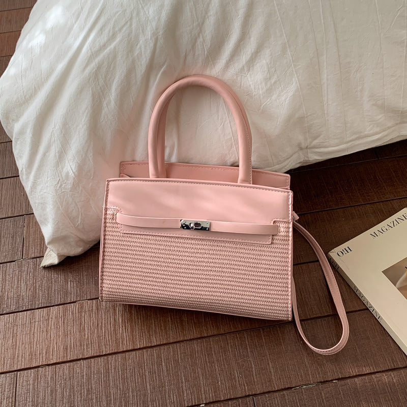 Elegante gewebte Handtasche mit abnehmbarem Schulterriemen