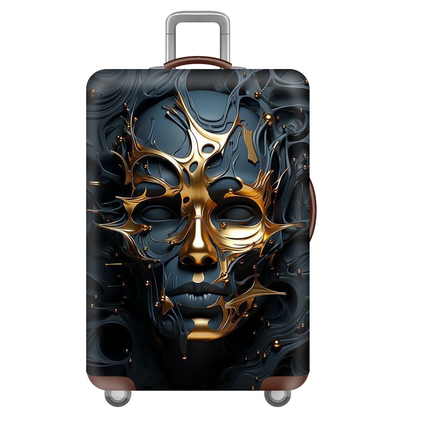 Unisex nan großer Hartschalenkoffer mit robustem Trolleygriff und elastischem Motivschutzcover Superhelden-Design Brehn