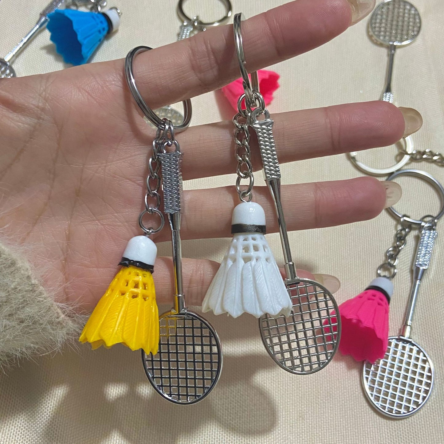 Badminton-Themen Schlüsselanhänger Brehn
