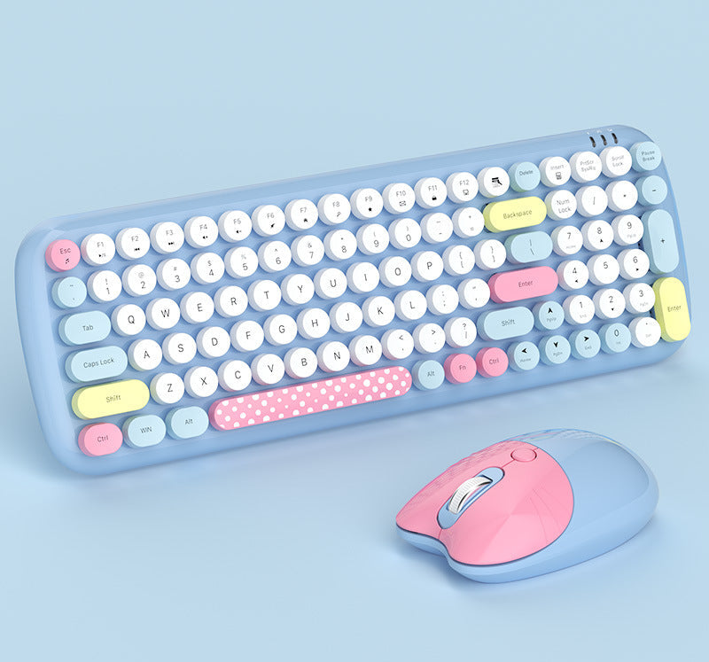 Retro-inspiriertes kabelloses Tastatur- und Mausset Brehn