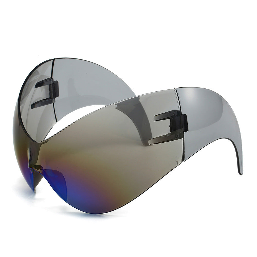 Oversized futuristische Schild Sonnenbrille Brehn