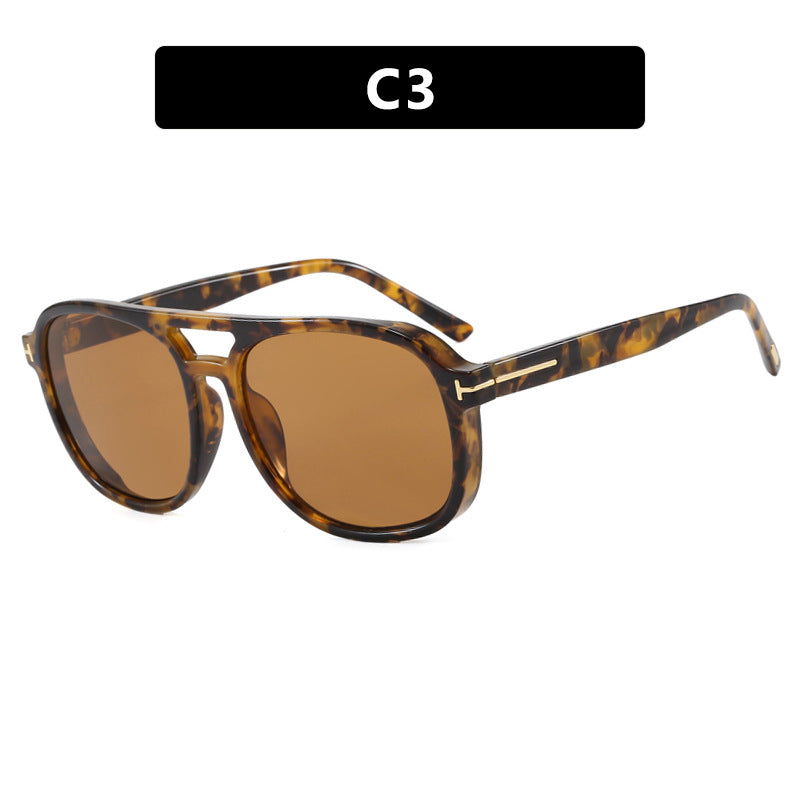 Damen quadratische Sonnenbrille mit luxuriösem Kunststoffrahmen und verspiegelten Gläsern Brehn