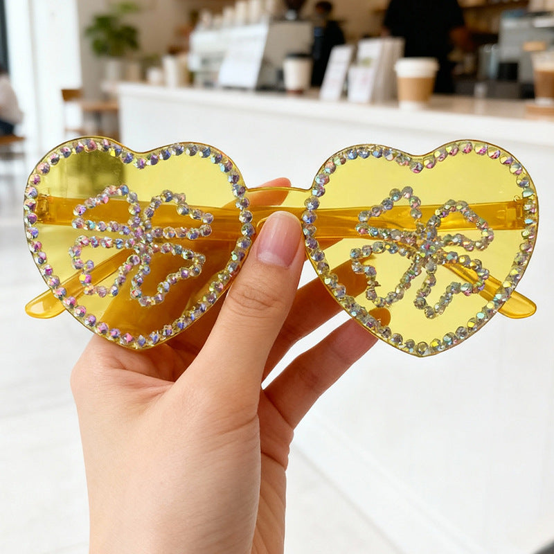 Glamouröse herzförmige Strass-Sonnenbrille Brehn