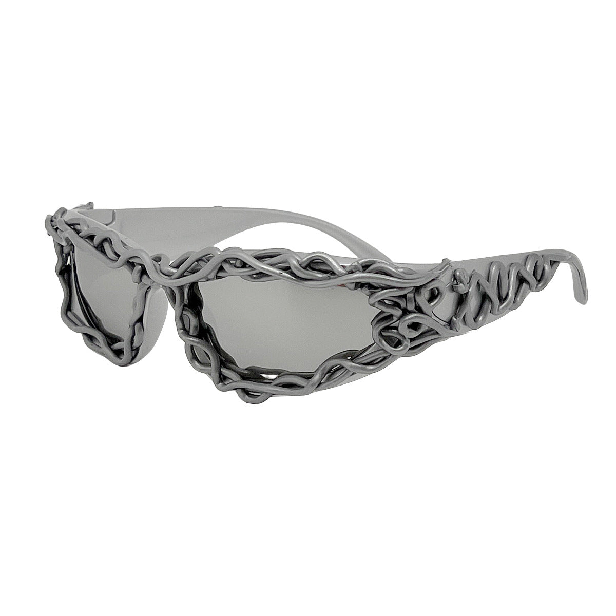 Damen extravagante Design-Sonnenbrille mit kreativem strukturierter Rahmen Brehn