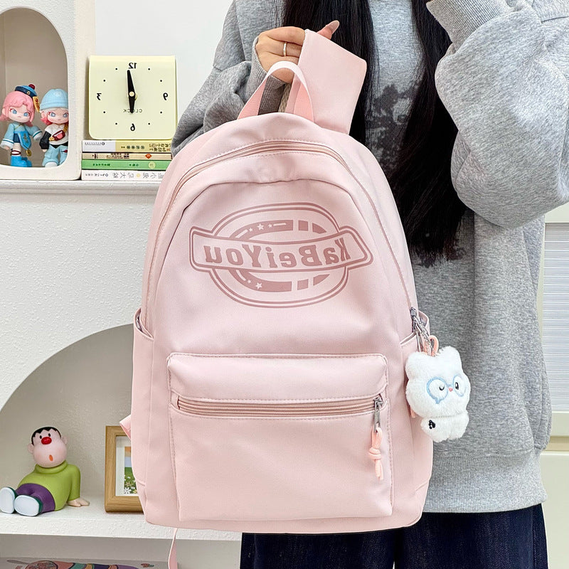 Trendige lässige Rucksack mit Plüsch-Schlüsselanhänger Brehn