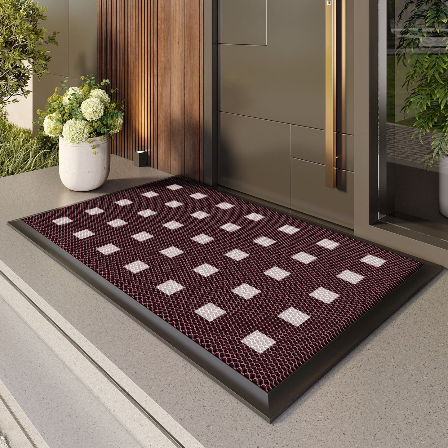 Stylische Pfotenabdruck Willkommensmatte Brehn