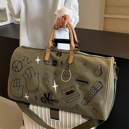 Fun gemusterte Wochenend-Duffle-Tasche Brehn