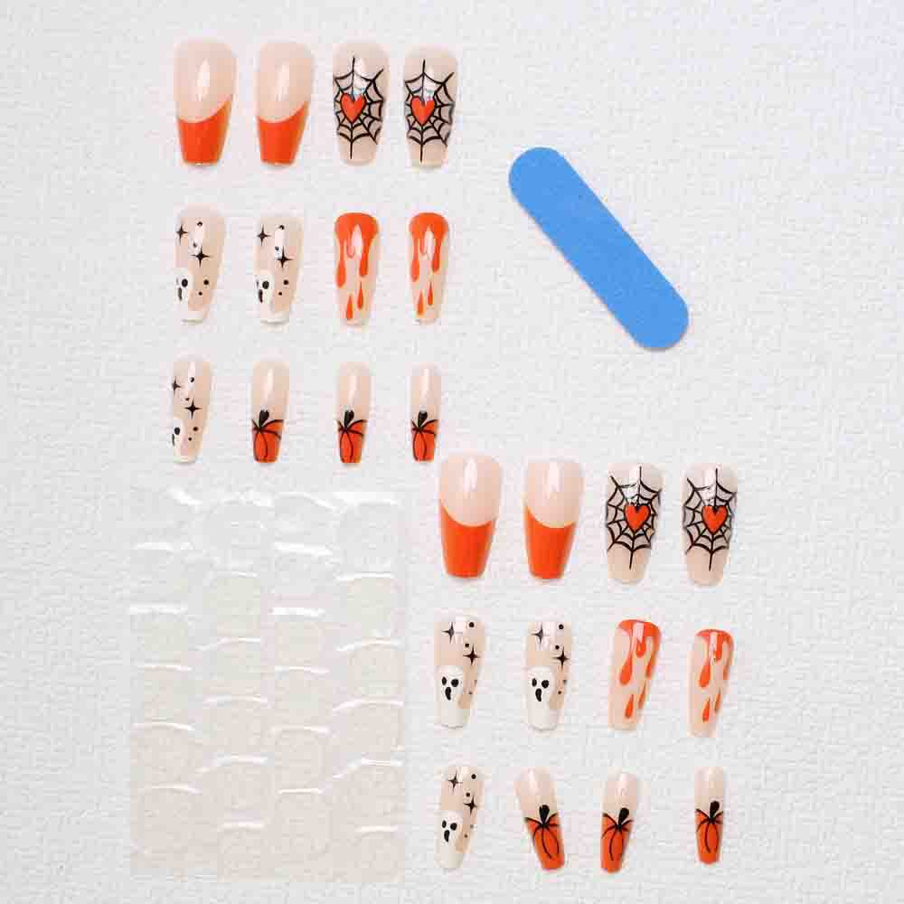 Halloween-inspirierte Press-On Nagelkunst Brehn
