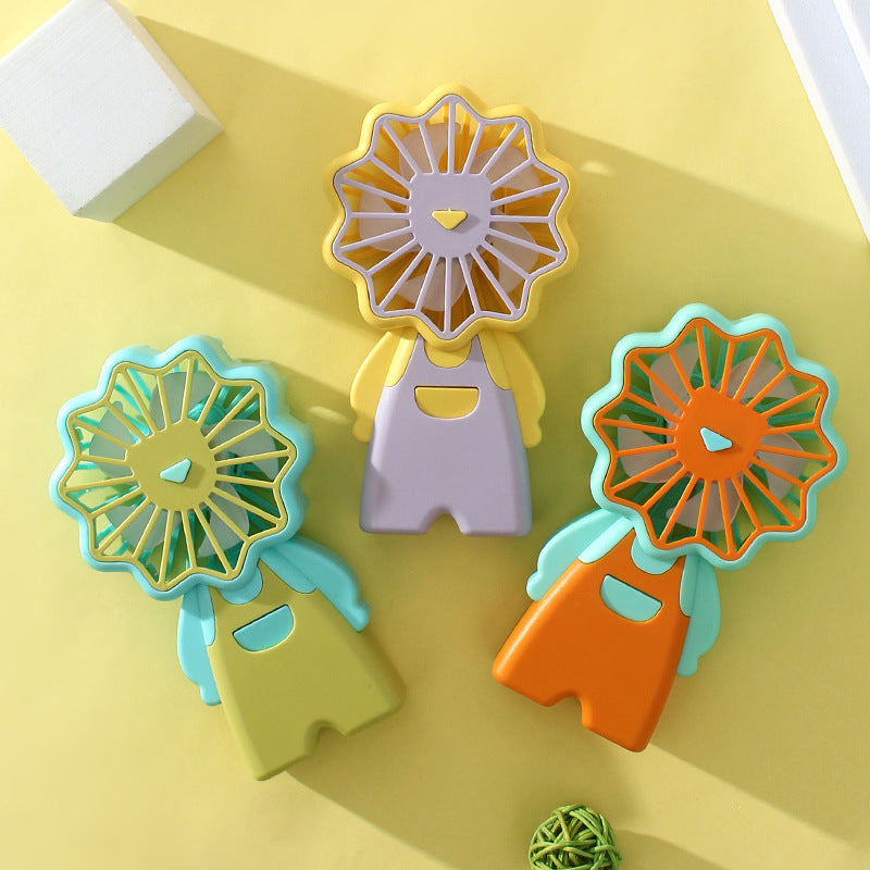 Damen Tragbarer Mini-Ventilator im niedlichen Blumen-Design Brehn