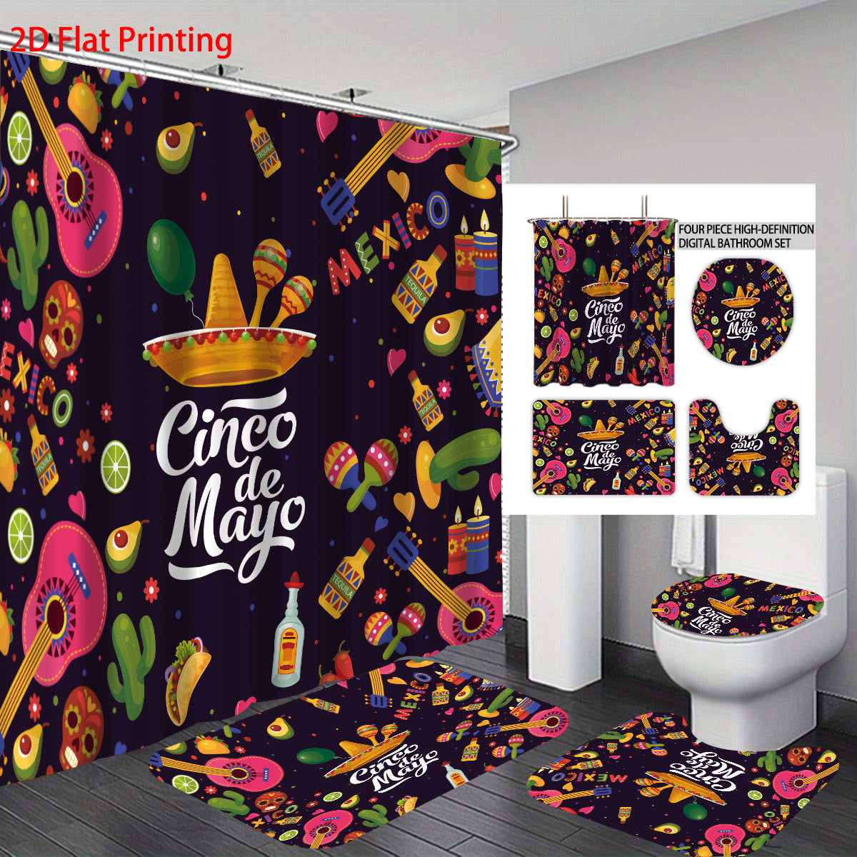 Cinco de Mayo-Themen Komplettes Badezimmer Set Brehn