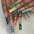 Elegantes kristallverziertes Press-On-Nageldesign Brehn