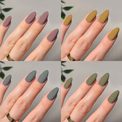 Kunstvolle Stiletto-Nägel im matten Design Brehn
