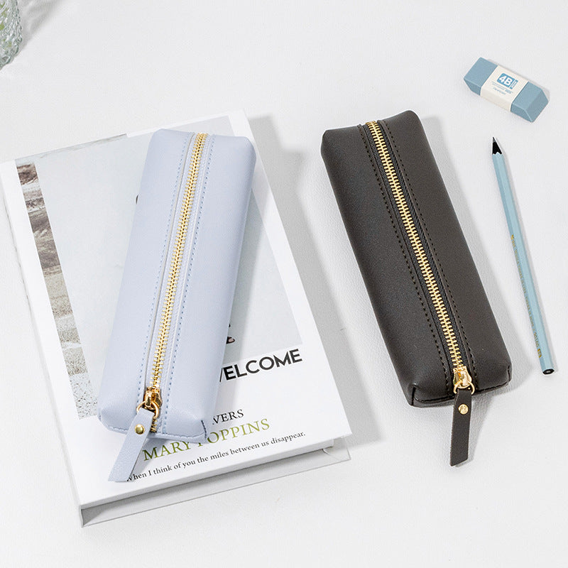 Premium Leder Reißverschluss Bleistift Etui Brehn