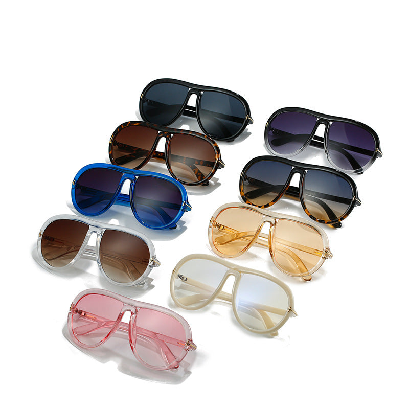 Oversized Modische Transparente Rosa Sonnenbrille Brehn