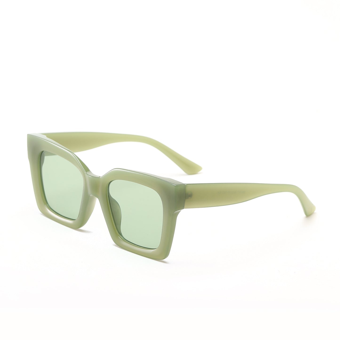 Damen modische quadratische Sonnenbrille mit transparentem Rahmen Brehn