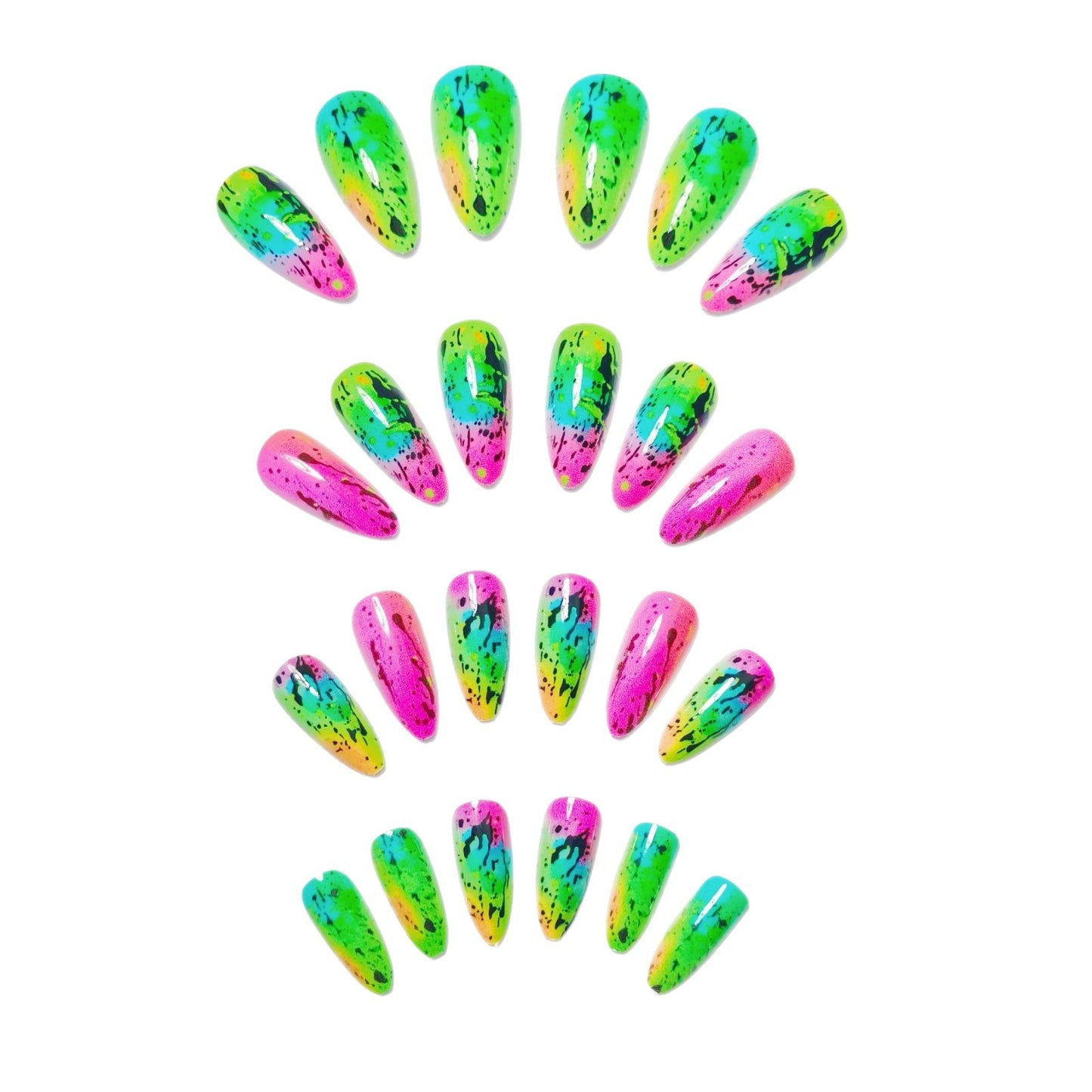 Kreative Neon Nagelkunst Brehn
