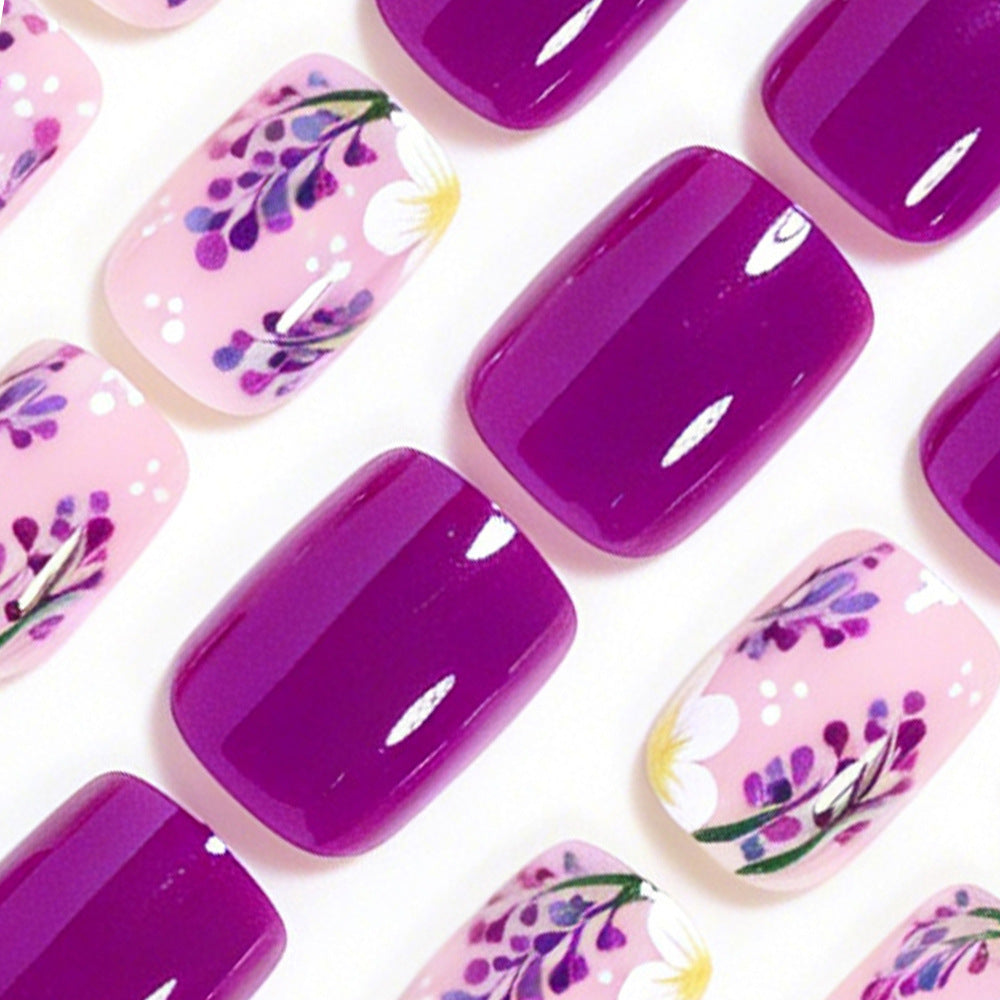 Florale Kunst Press-On Nail Set Brehn