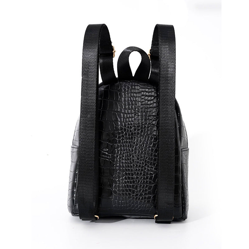 Rucksack Im Eleganten Krokodil-Look Brehn
